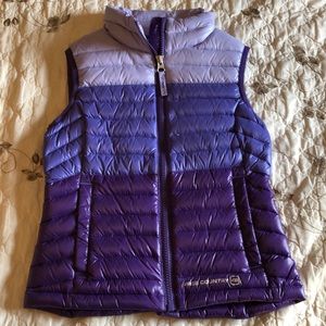 Little girls purple puffy vest